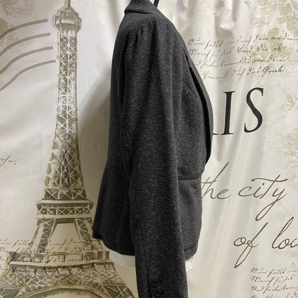NWOT Blazer Charcoal Heather-Print Sz 12 - Picture 9 of 15